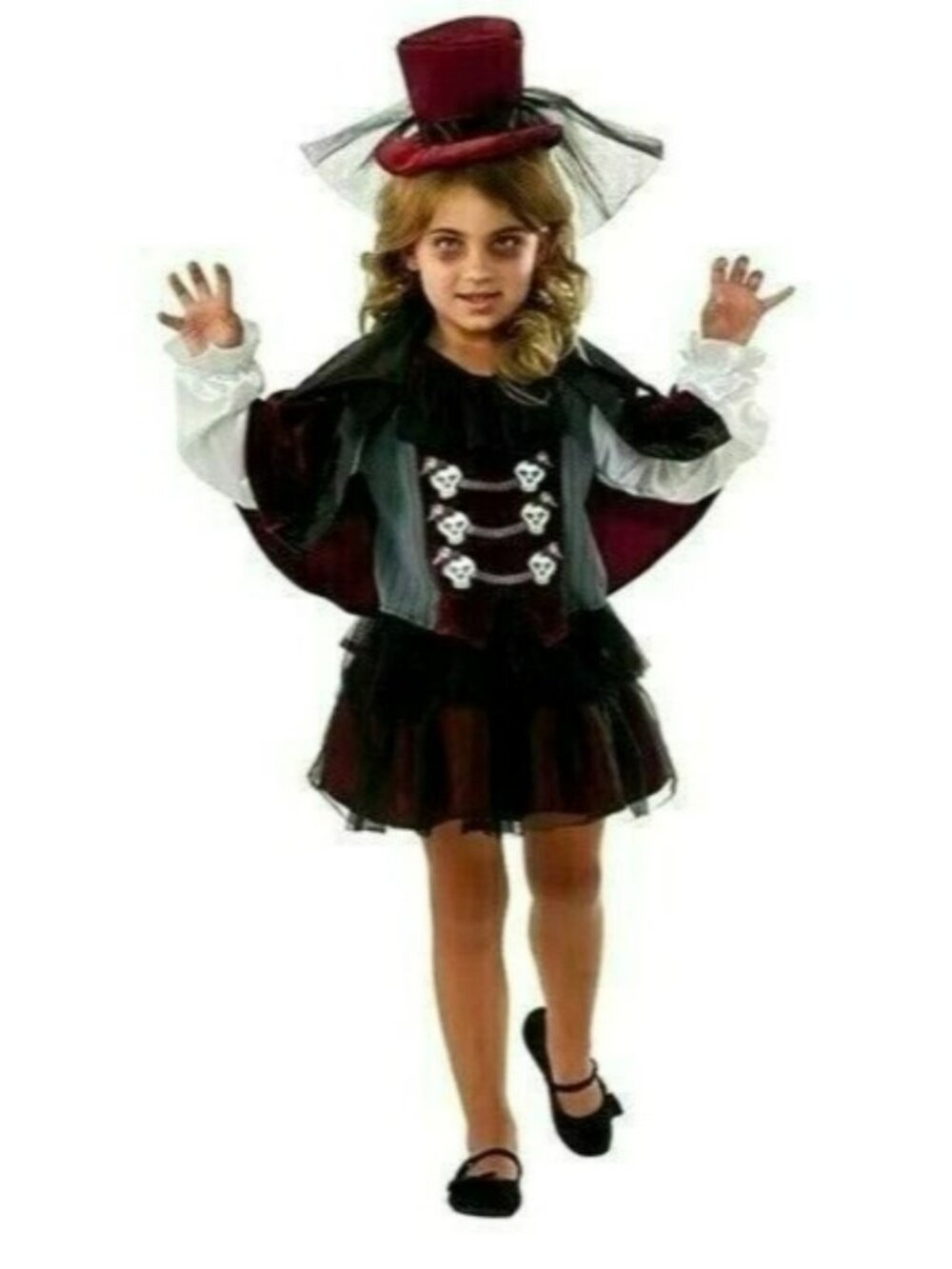 Rubies Little Vampiress Costume Dress With Cape Girls Medium